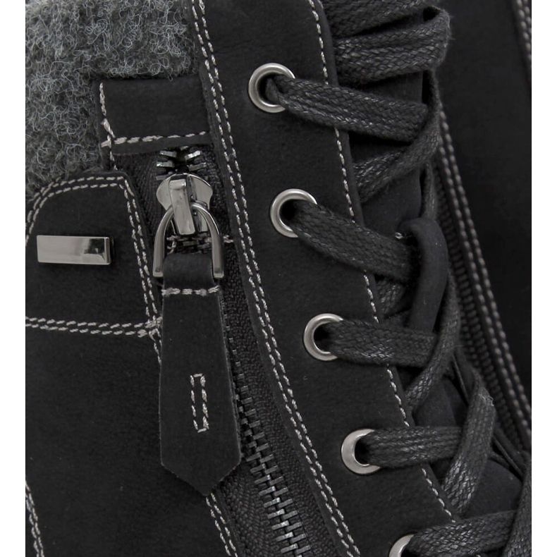 Fekete fából készült csizma nőknek 4058 Fekete 1