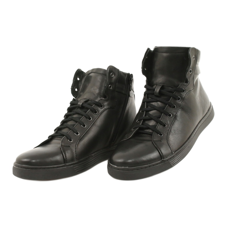 KENT férfi bőr cipők fekete Chris 2