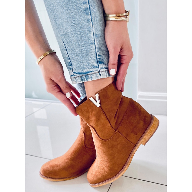 BM Csizma egy rejtett ék tevén ZT1013 Teve barna 2