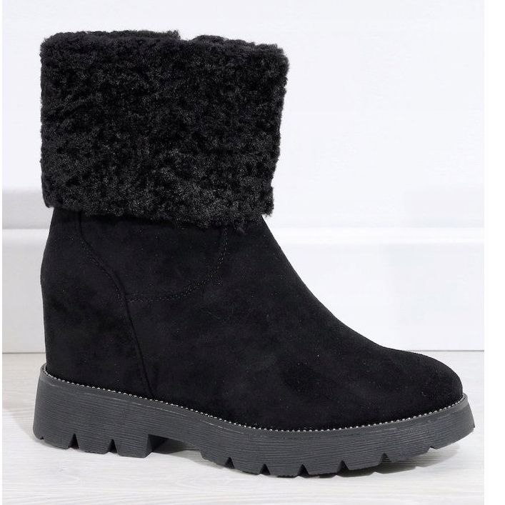 Fekete velúr szigetelésű csizma a Bodri -tól 1