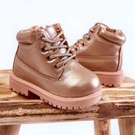 FRROCK Gyermek Trappers Csizma Arany Pink Dexter rózsaszín 2