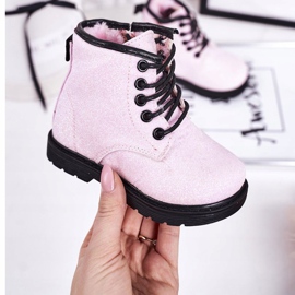 Gyerekek Brocade Warm Boots Trappers Pink Ariel rózsaszín 1 Gyerekek Brocade Warm Boots Trappers Pink Ariel rózsaszín 1