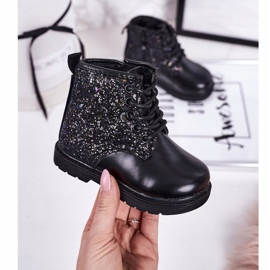 Gyermek Brocade Warm Boots Trappers Black Ariel fekete 1