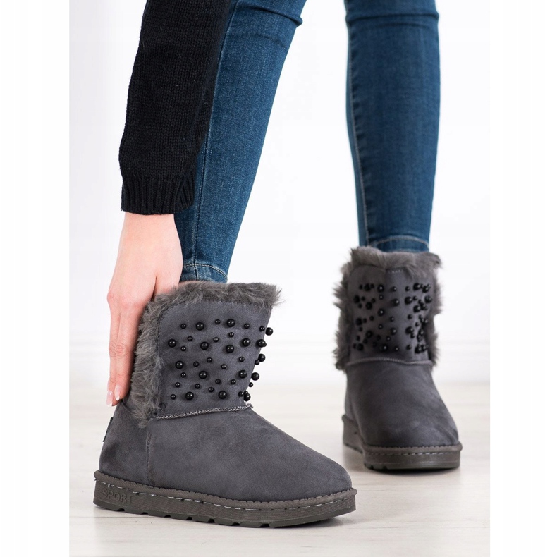 Bona Mukluki Gyöngyökkel szürke 1 Bona Mukluki Gyöngyökkel szürke 1