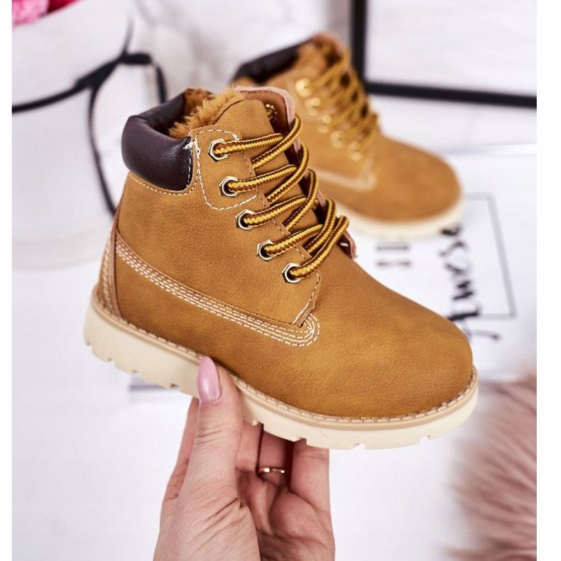 Gyermek meleg csizma Csapdák Caramel Woody sokszínű sárga 1 Gyermek meleg csizma Csapdák Caramel Woody sokszínű sárga 1