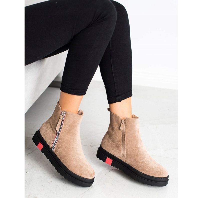 Seastar Csizma a fekete platformon bézs 1