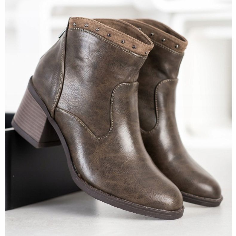 Kylie Alkalmi öko bőr csizma barna 2