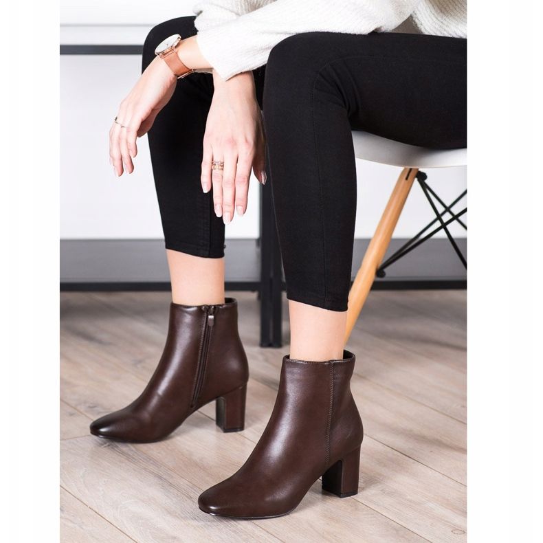 Super Mode Klasszikus magas sarkú csizma barna 1 Super Mode Klasszikus magas sarkú csizma barna 1