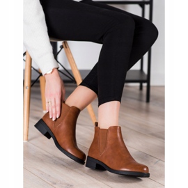 Ideal Shoes Öko bőr Chelsea csizma barna 1