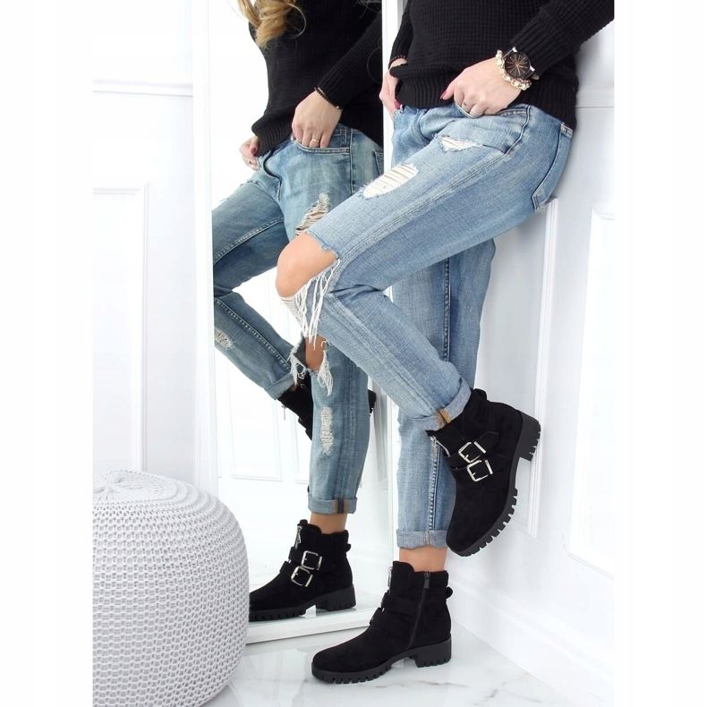 Fekete XJ-30 Fekete csizma a védőn 1