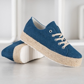 Kylie Cipők a platformon kék 1