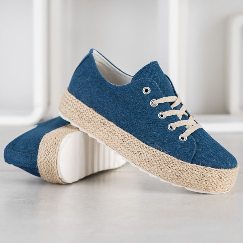 Kylie Cipők a platformon kék 1