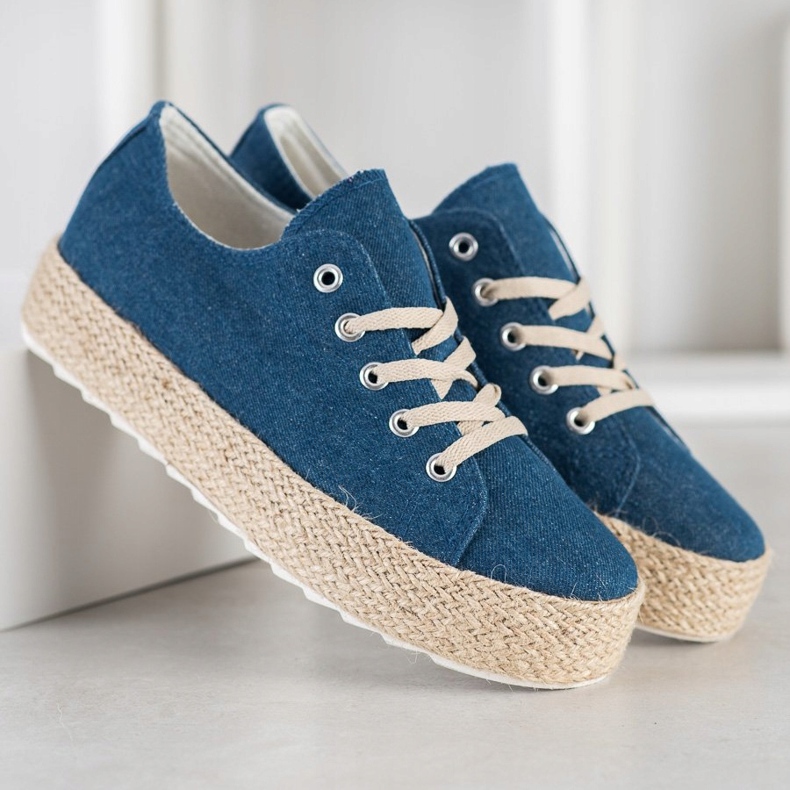 Kylie Cipők a platformon kék 2