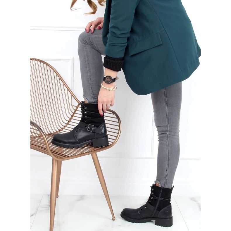 Fekete Workery csizma 1215-PA Black 2