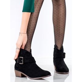 SHELOVET Stílusos csizma csattal fekete 2