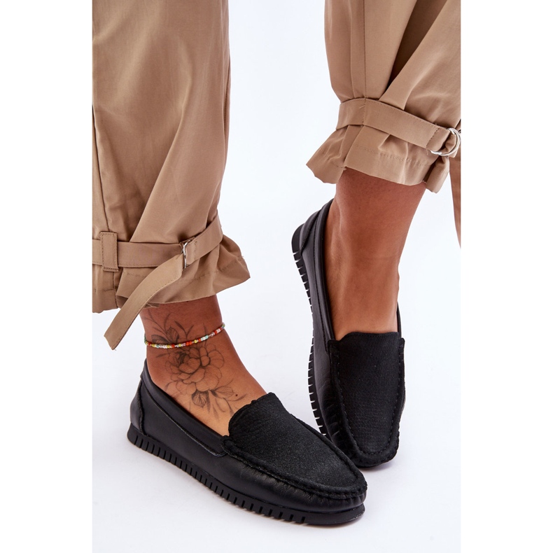 Női klasszikus bőrcipők S.Barski LR97630 Fekete 2