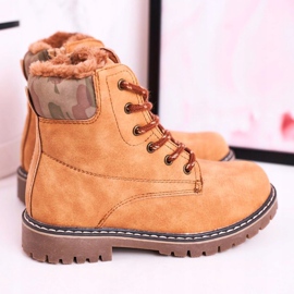 Apawwa Gyermekcsizma Trappers Fur Camel London bézs barna 1