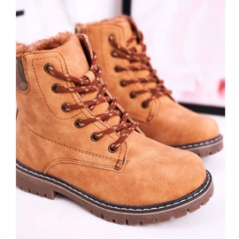 Apawwa Gyermekcsizma Trappers Fur Camel London bézs barna 2