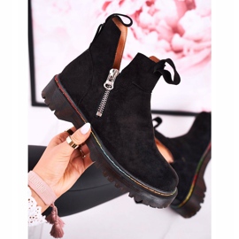 Női Chelsea csizma színes varrással Velúr fekete Addison 1 Női Chelsea csizma színes varrással Velúr fekete Addison 1