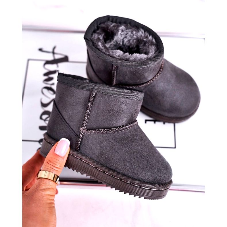 Meleg Gyermek Ifjúsági Hócipő Szürke Gooby 3