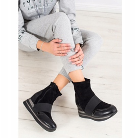 SHELOVET Divatos ék csizma fekete 1 SHELOVET Divatos ék csizma fekete 1