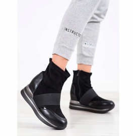 SHELOVET Divatos ék csizma fekete 2 SHELOVET Divatos ék csizma fekete 2