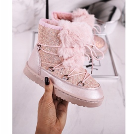 FRROCK Gyermek hócsizma szőrmés rózsaszín Minnie egérrel ezüst 2 FRROCK Gyermek hócsizma szőrmés rózsaszín Minnie egérrel ezüst 2