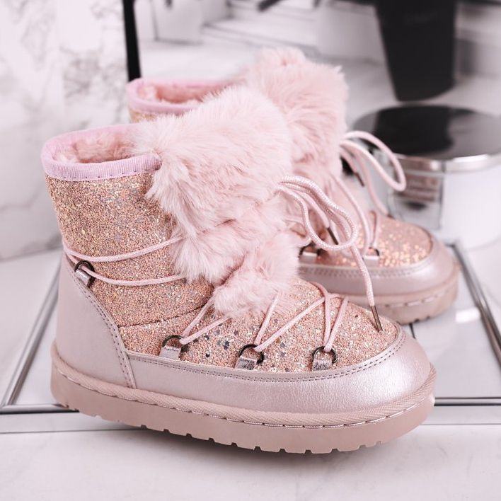 FRROCK Gyermek hócsizma szőrmés rózsaszín Minnie egérrel ezüst 1 FRROCK Gyermek hócsizma szőrmés rózsaszín Minnie egérrel ezüst 1