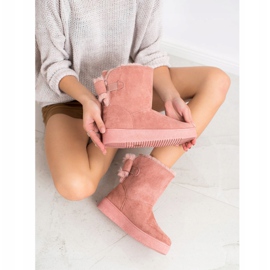 SHELOVET Mukluki íjjal rózsaszín 2