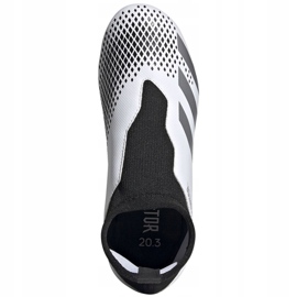 Adidas Predator 20.3 Ll Fg Jr FW9212 futballcipő fehér fehér 2