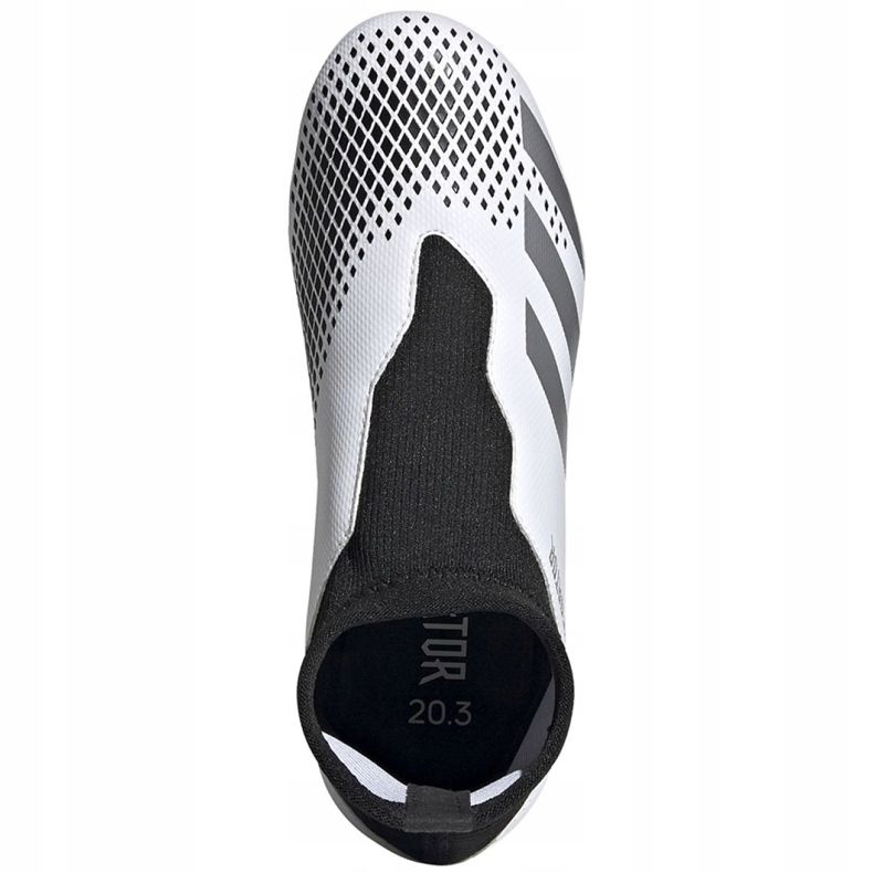 Adidas Predator 20.3 Ll Fg Jr FW9212 futballcipő fehér fehér 2