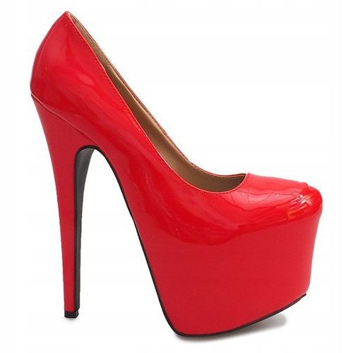 Magas lakkozott csapok a D905 vörös platformon piros 1