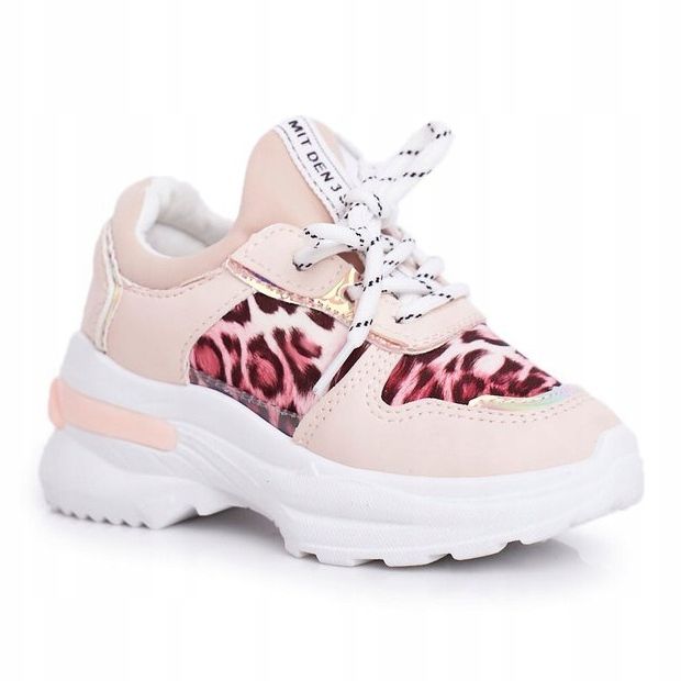 FRROCK Gyermek sportcipő leopárd mintával Pink Penny bézs rózsaszín 5