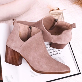 Nicole Női csizma kivágott velúr Cappuccino Lawrence barna sokszínű 2