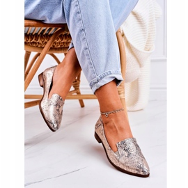 Nicole Női bőrcipők Állatminta Arany Scarlett sokszínű aranysárga 2