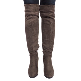 Suede csizma egy bárban K953 Green zöld 2