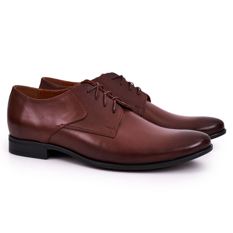 Bednarek Polish Shoes Férfi bőrcipő Bednarek Brown barna 2