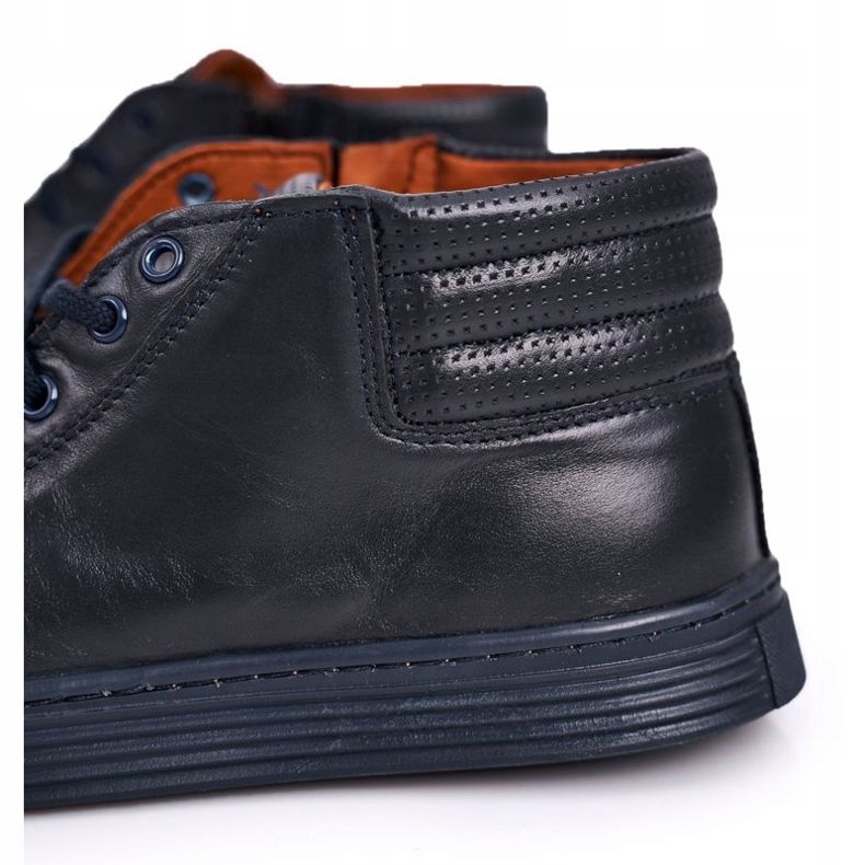 Bednarek Polish Shoes Férfi bőrcipők Cipők Bednarek Navy Blue sötétkék 1