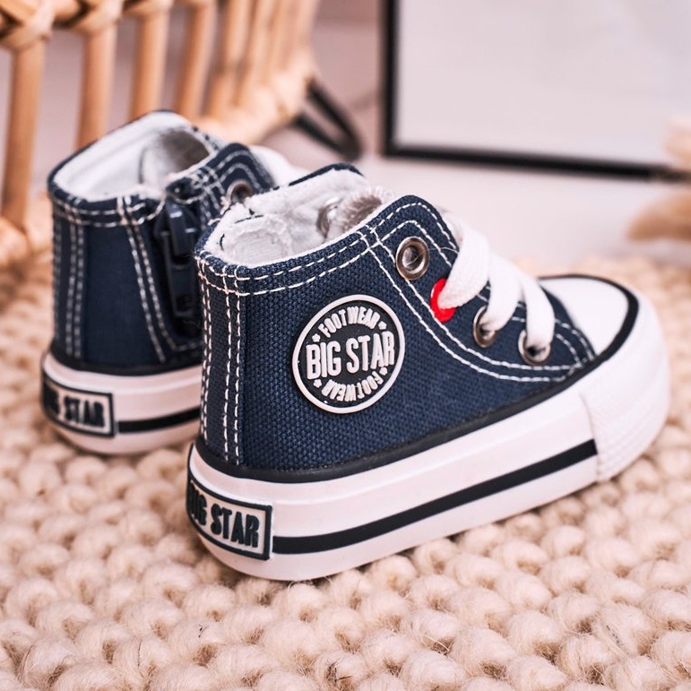 Gyermek magas cipők cipzárral Big Star HH374189 Navy Blue kék kék 2