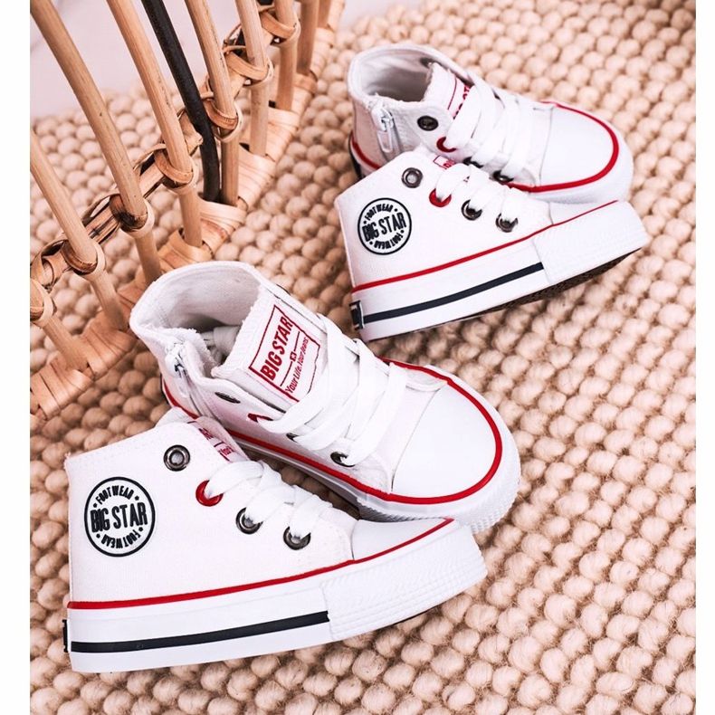 Gyermek magas cipők cipzárral Big Star HH374187 Fehér 1