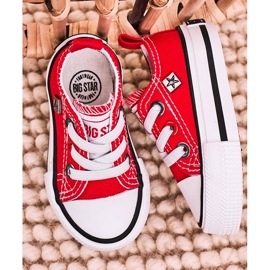 Gyermek klasszikus alacsony cipők Big Star HH374196 Red piros 1