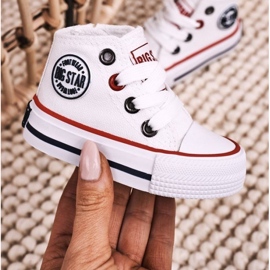 Gyermek magas cipők cipzárral Big Star HH374083 Fehér 2