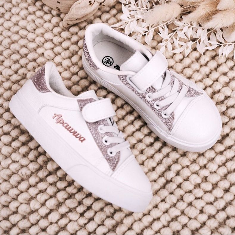 Apawwa Gyermek Cipők Fehér Brocade Camila 1