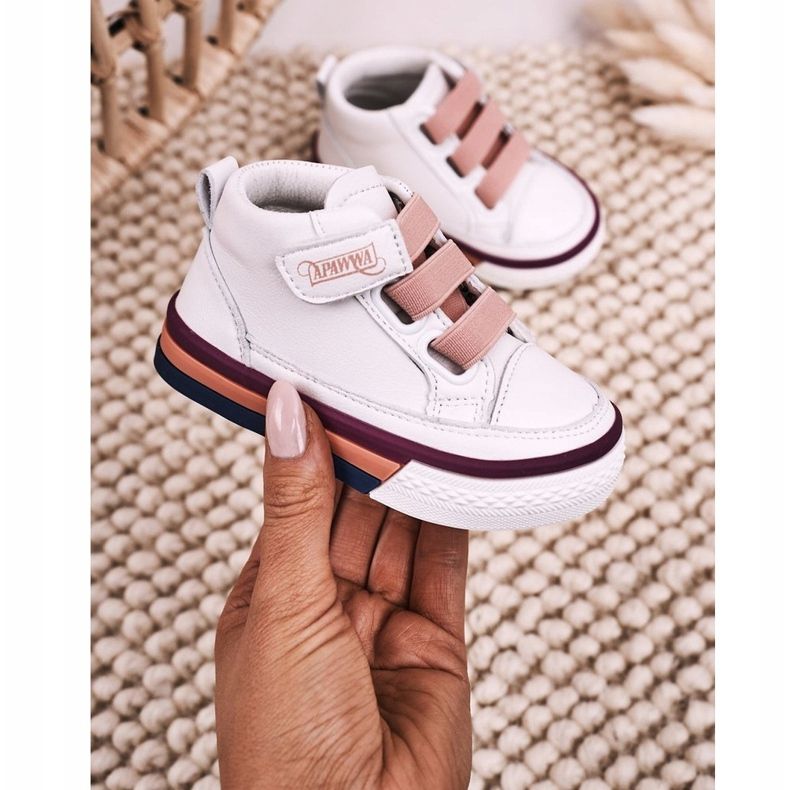 Apawwa Gyermek magas cipők, fehér és rózsaszín Baxter ['fehér', 'rózsaszín'] 2