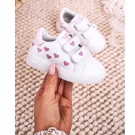 Apawwa Gyermek sportcipő világító talpú fehér-rózsaszín boomerrel 2