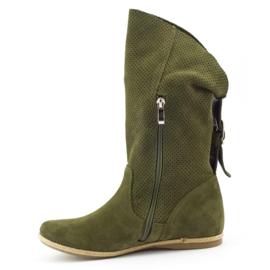 Olivier Elena Green áttört csizma zöld 2