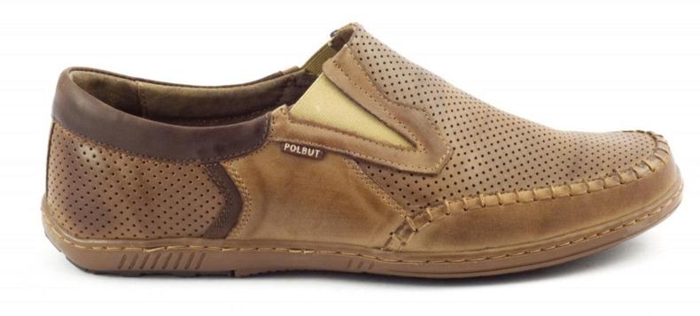 Perforált férfi cipő JO29P barna 1