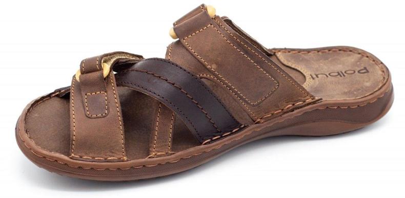 Polbut Férfi barna papucs SA06 2