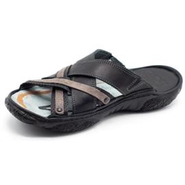 Lemar Férfi bőr papucs 1654 fekete 2