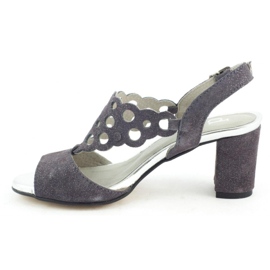 Dolce Pietro Női velúr szandál acéloszlopon 2083 szürke 1
